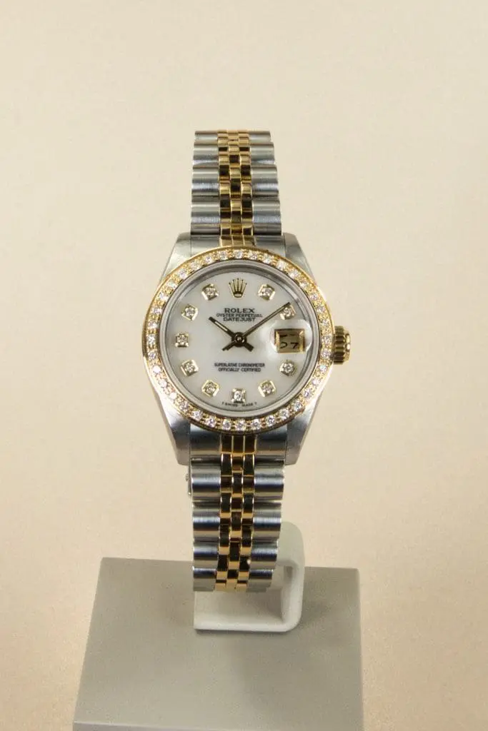 Rolex Datejust 69173 26mm Yellow gold and stainless steel White