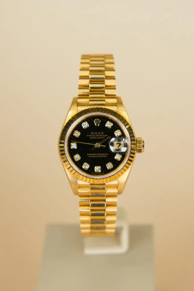 Rolex Lady-Datejust 69178 26mm Yellow gold Black