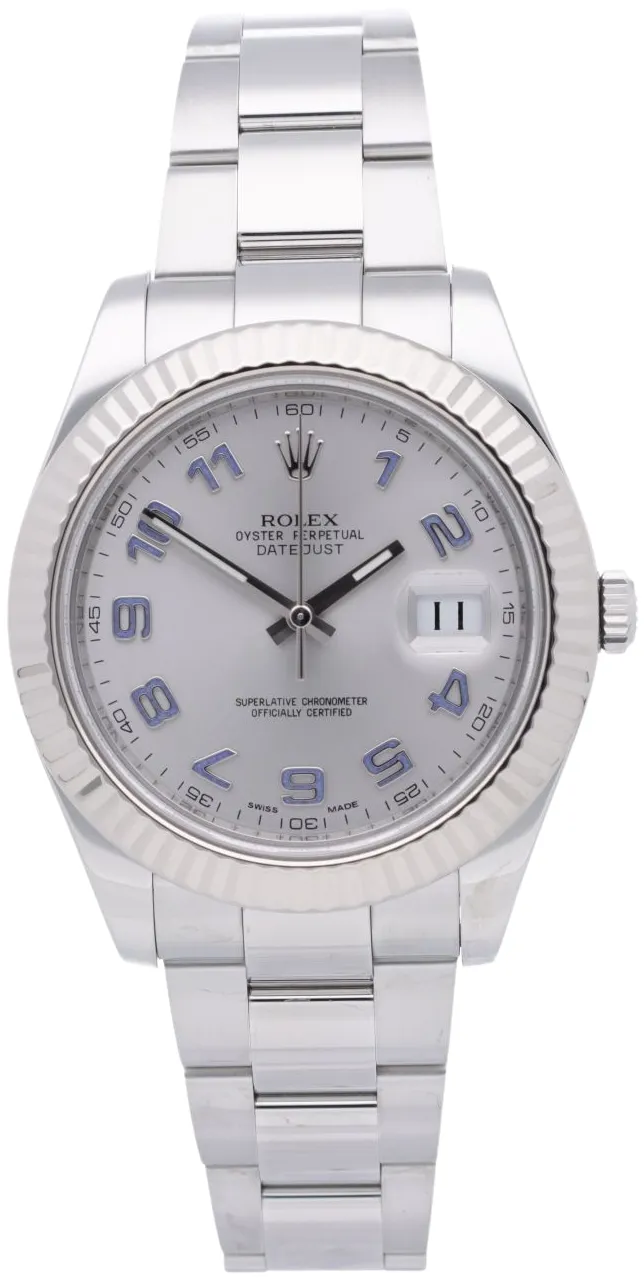 Rolex Datejust II 116334 41mm Steel & white gold White