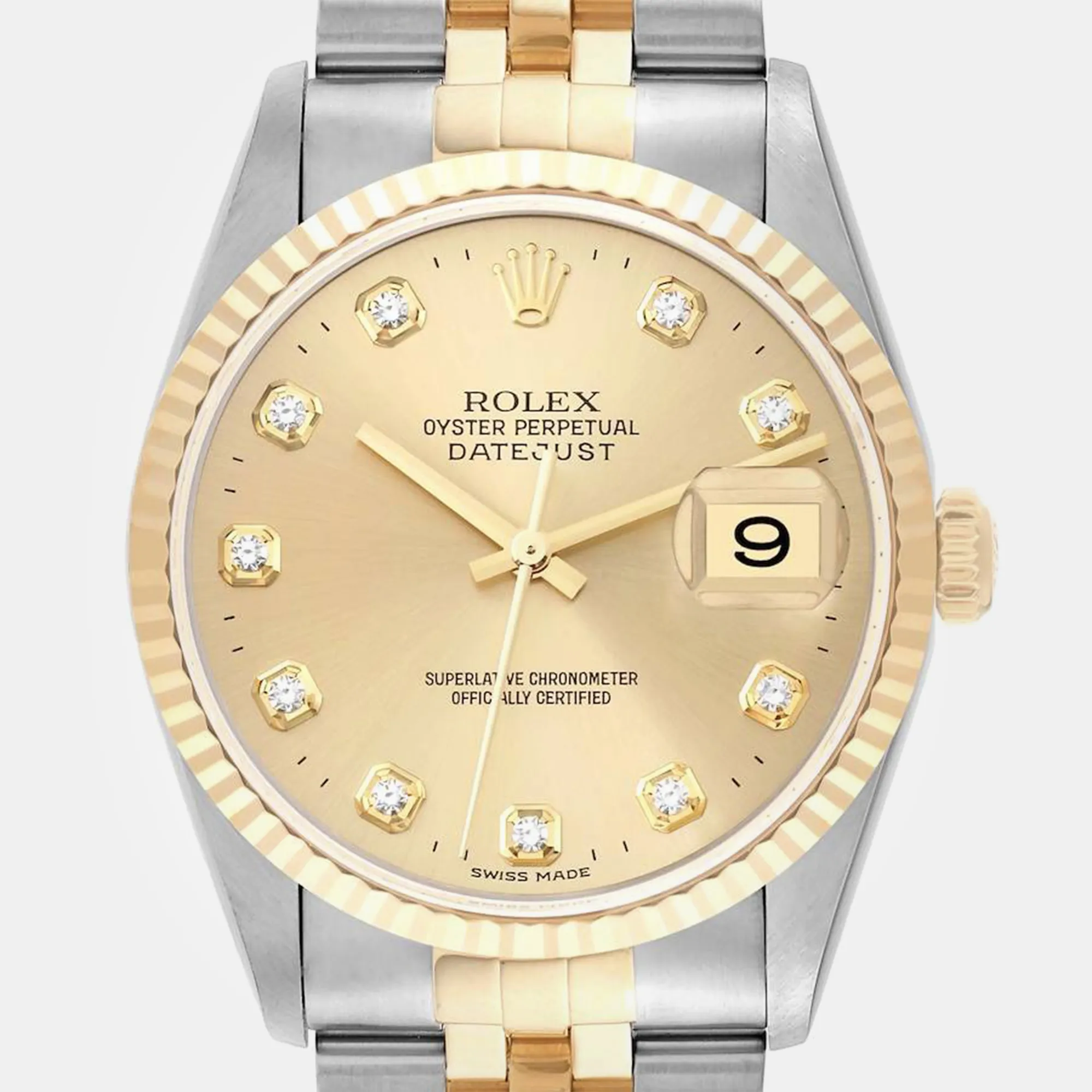 Rolex Datejust 36mm Yellow gold and stainless steel Champagne 8