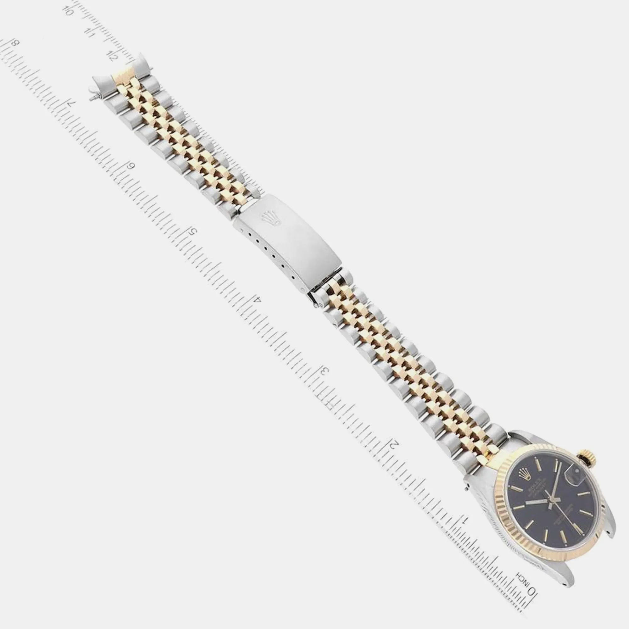 Rolex Datejust 31mm Yellow gold and stainless steel Black 6