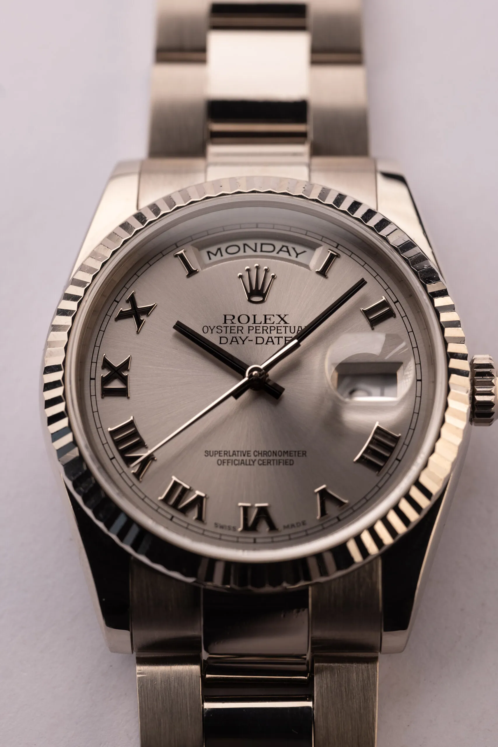 Rolex Day-Date 36 118239 White gold Silver 3