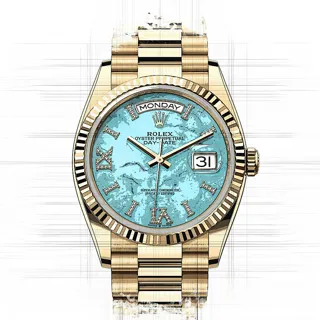 Rolex Day-Date 36 128238 Gelbgold Blau