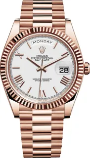 Rolex Day-Date 40 228235-0032 Everose gold White