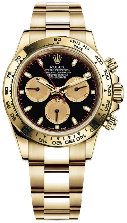 Rolex Daytona 116508-0009 40mm Yellow gold Black