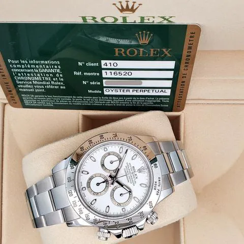 Rolex Daytona 116520 40mm Stainless steel White