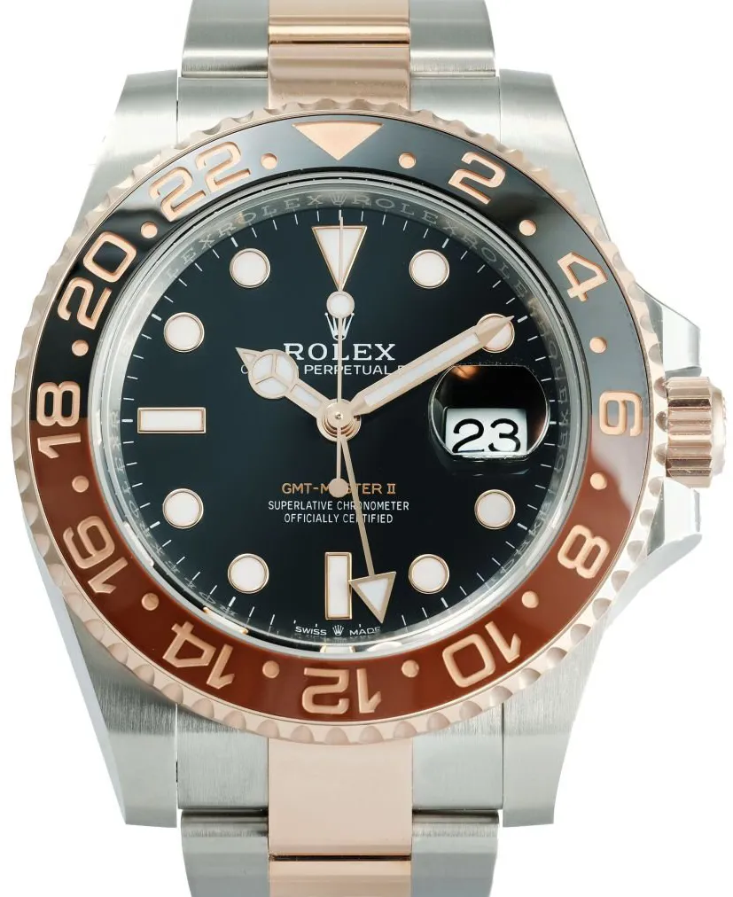 Rolex GMT-Master II 126711CHNR 40mm Rose gold and steel Black