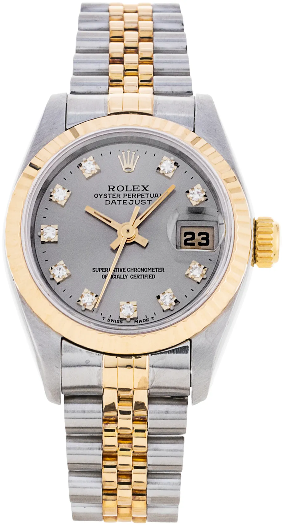 Rolex Lady-Datejust 69173 26mm Yellow gold and stainless steel •