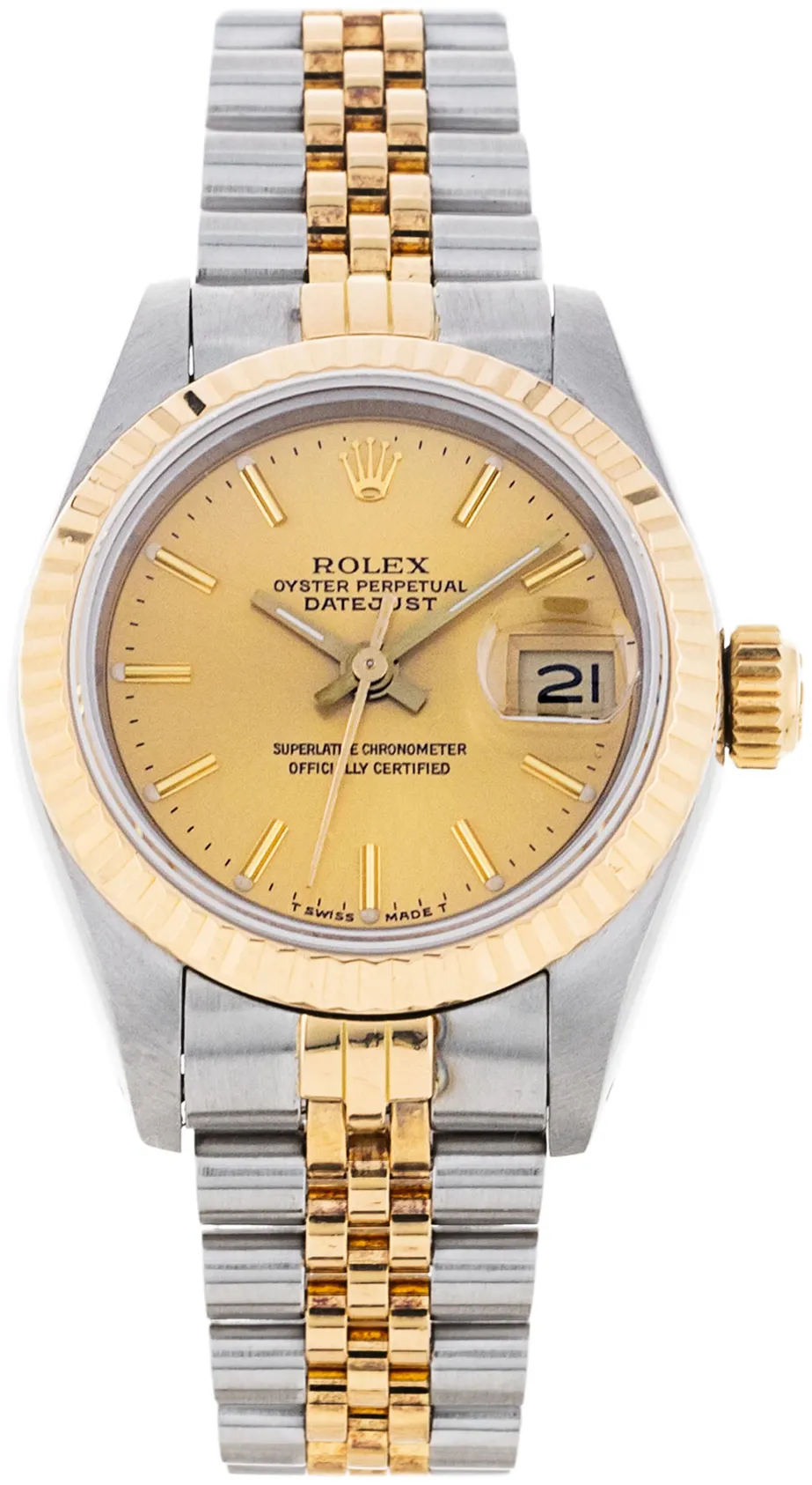 Rolex Lady-Datejust 69173 26mm Yellow gold and stainless steel •