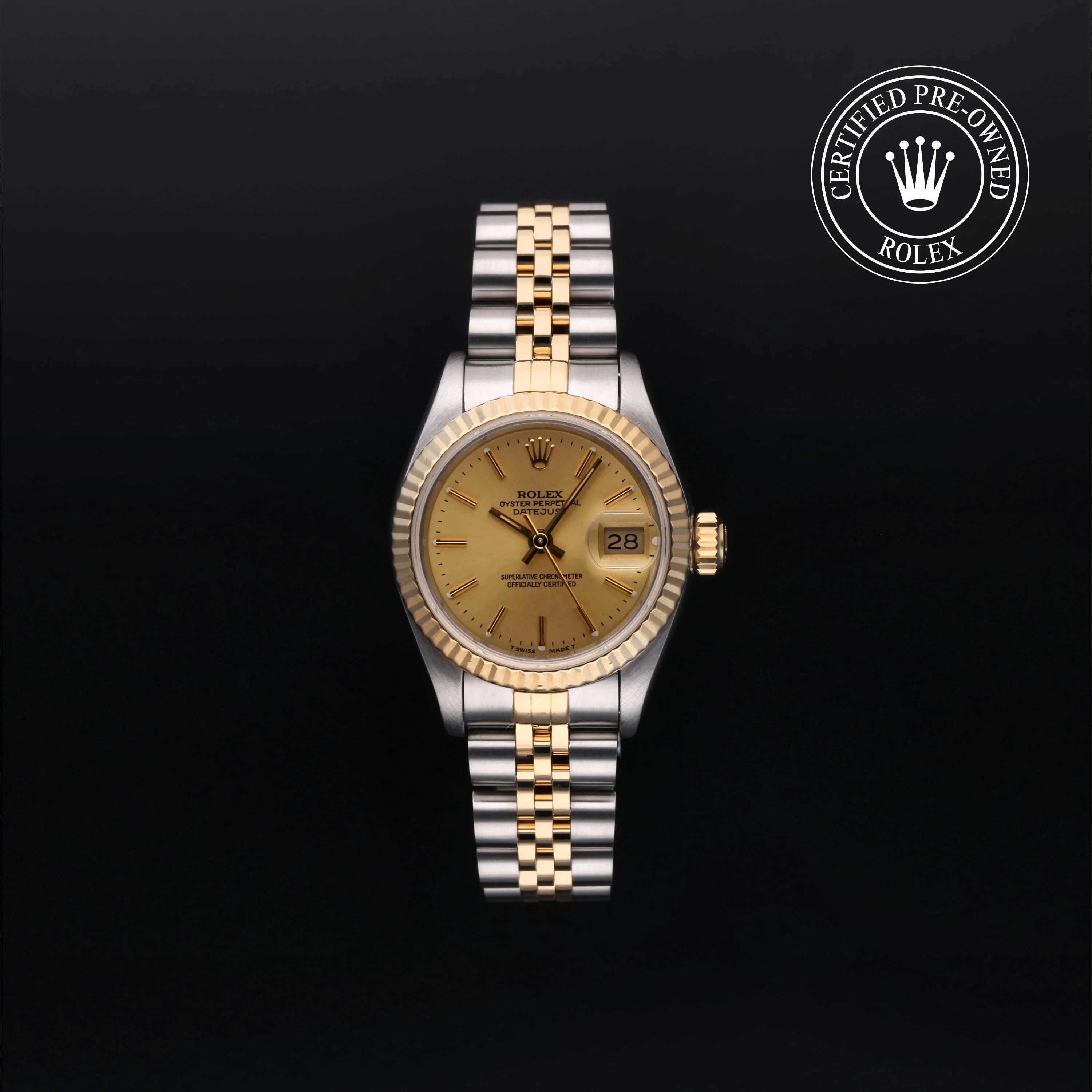 Rolex Lady-Datejust 69173 26mm Yellow gold and stainless steel Champagne