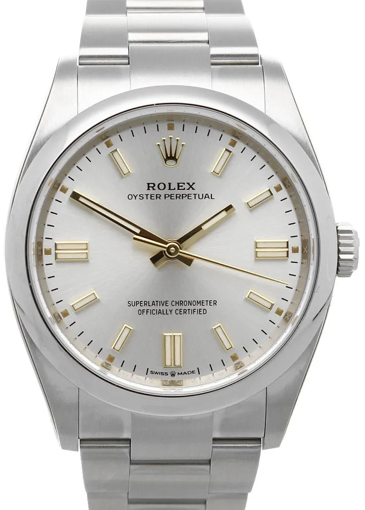 Rolex Oyster Perpetual 36 36mm Stainless steel Silver