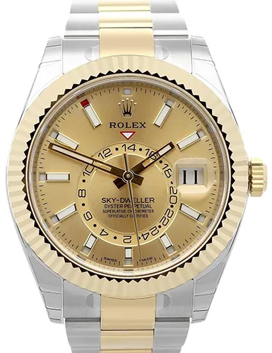 Rolex Sky-Dweller 326933-0001 42mm Yellow gold and stainless steel Champagne