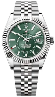 Rolex Sky-Dweller 336934-0002 White gold and Stainless steel Green