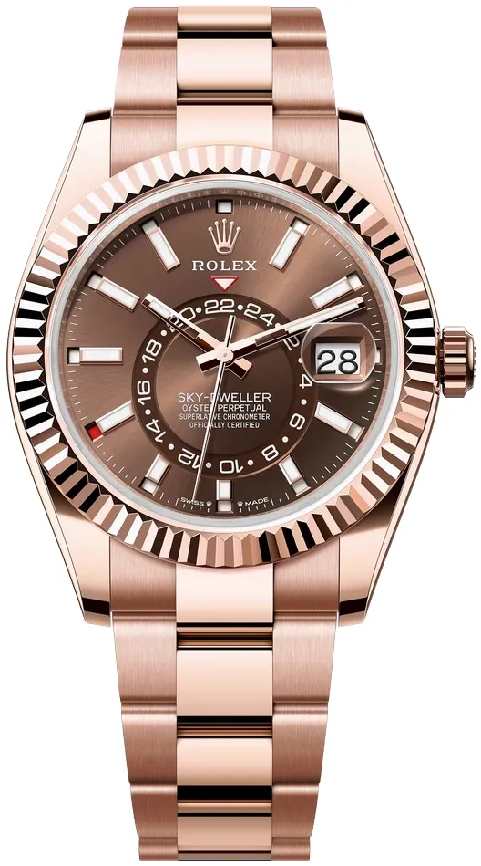 Rolex Sky-Dweller 336935-0002 42mm Everose gold Brown