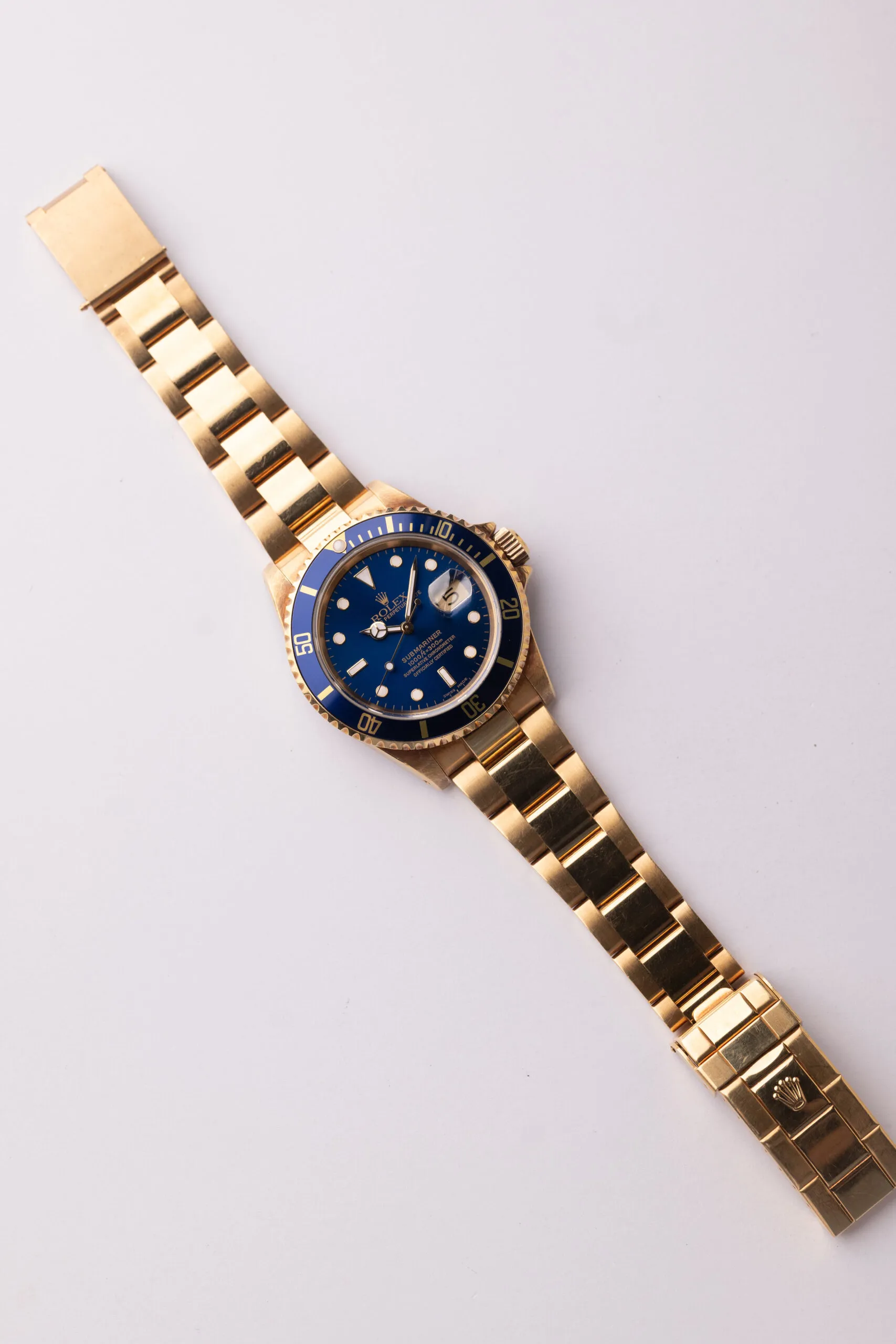 Rolex Submariner 16618 nullmm Yellow gold Blue 1