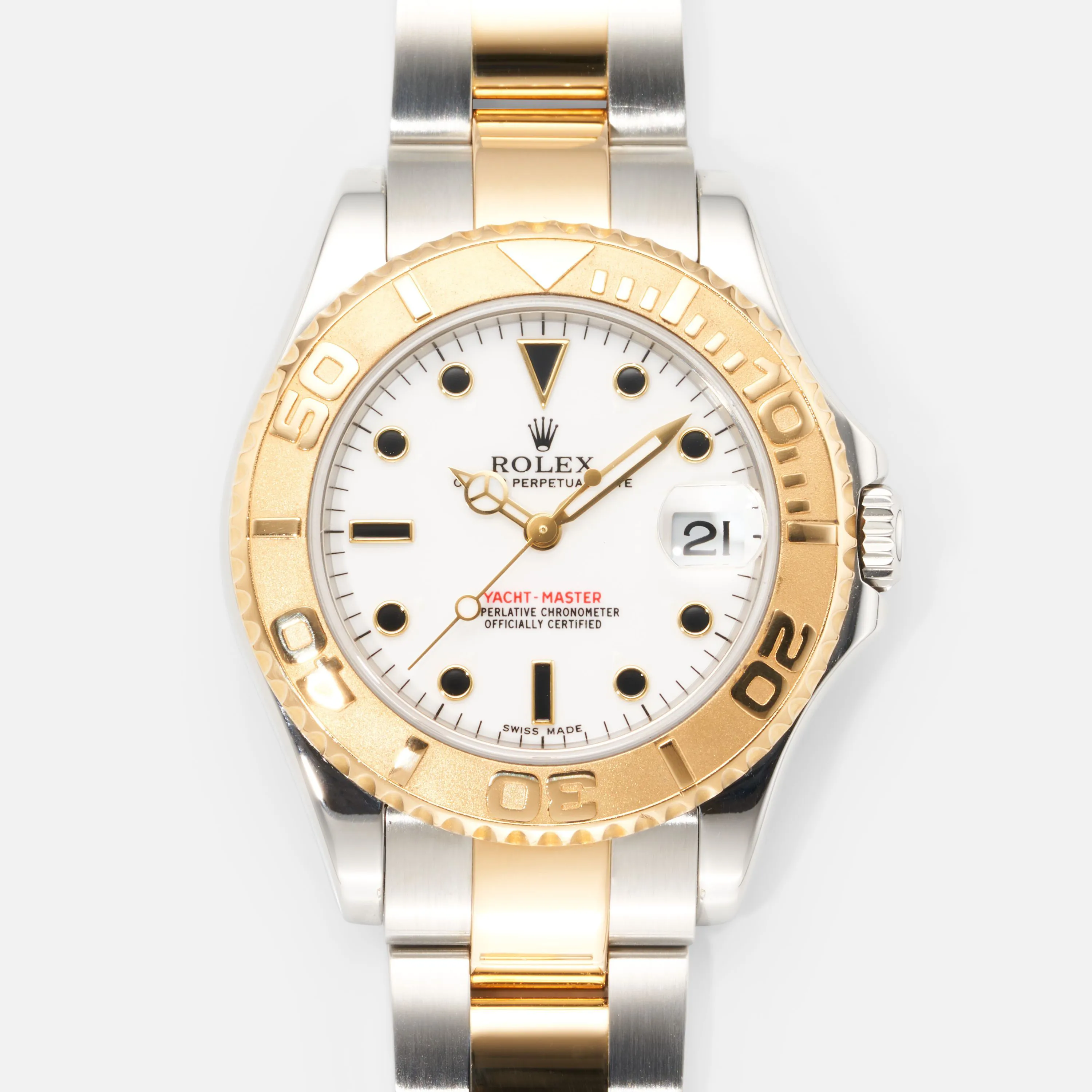 Rolex Yacht-Master 168623-0016 35mm Yellow gold and Stainless steel White