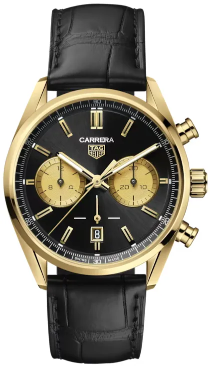 TAG Heuer Carrera CBN2044.FC8313 42mm Yellow gold Black