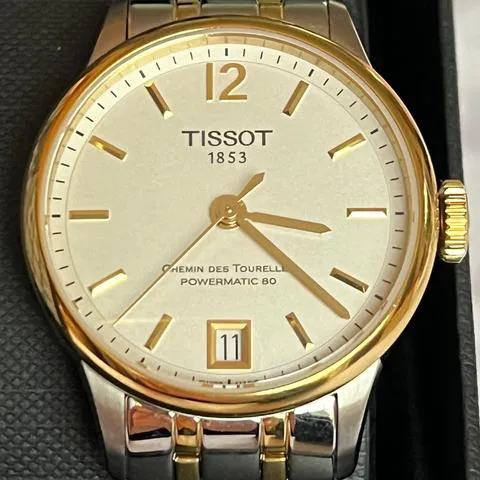 Tissot Chemin de Tourelles T099.207.22.037.00 32mm Yellow gold and Stainless steel Silver