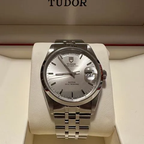 Tudor Prince Date-Day 76200-0009 36mm Steel Silver