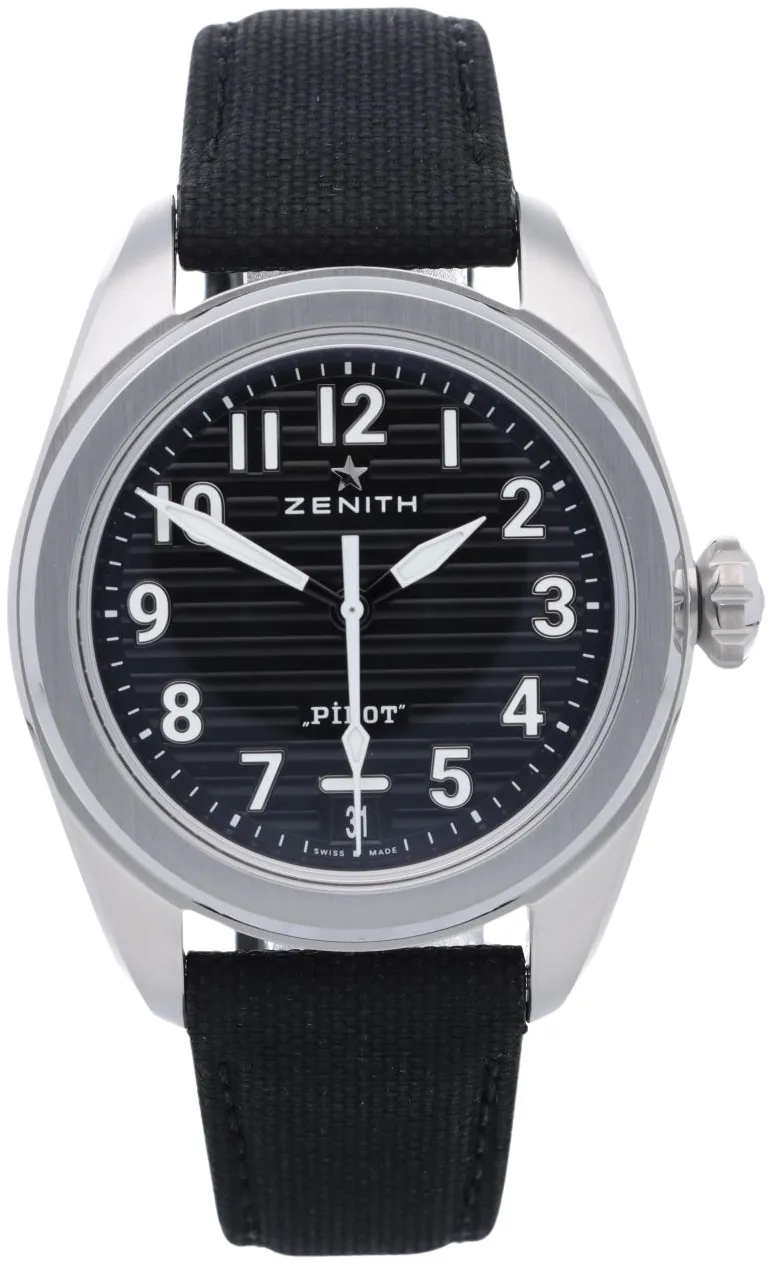 Zenith Pilot 03.4000.3620/21.I001 40mm Stainless steel Black