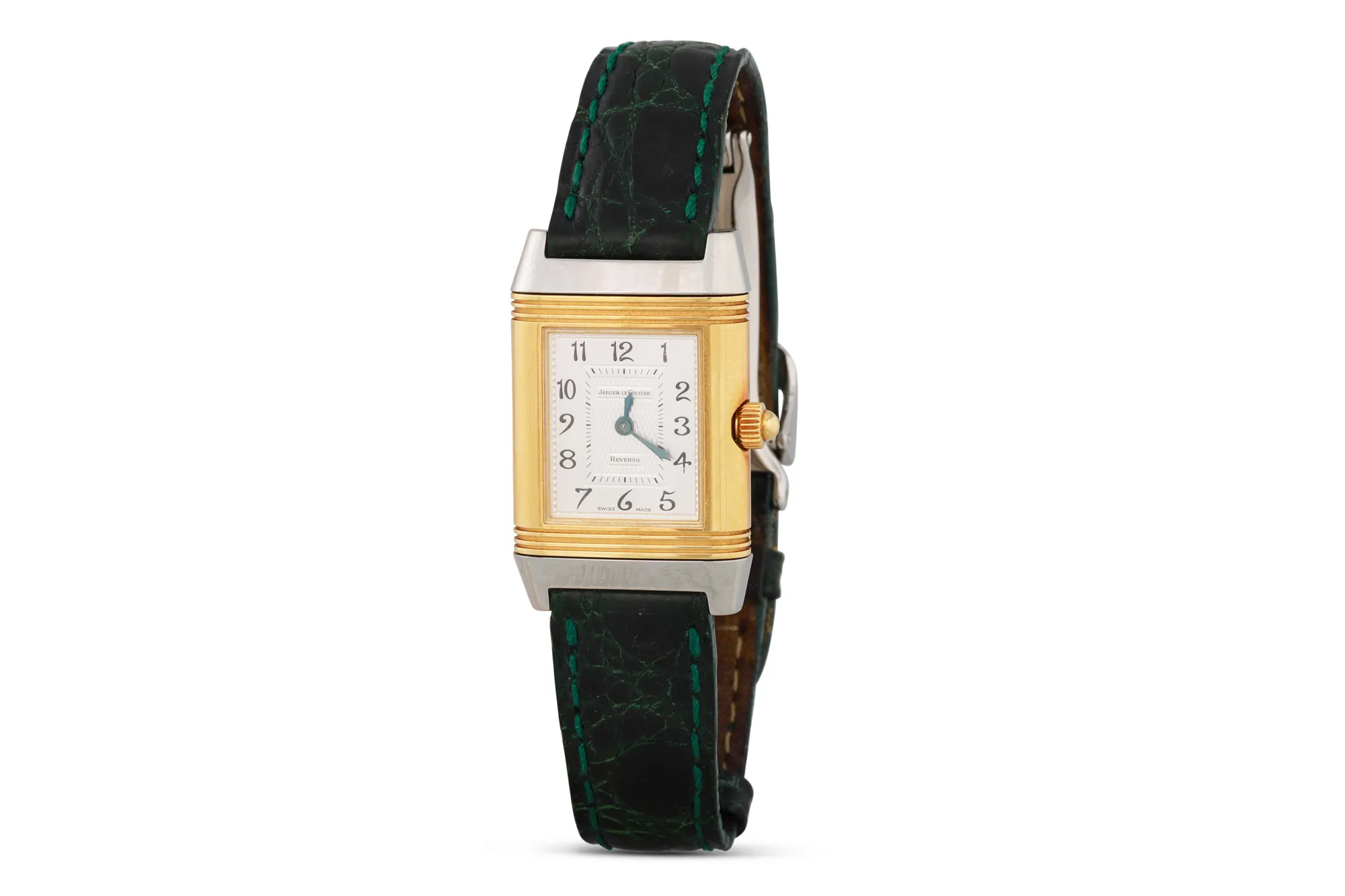 Jaeger-LeCoultre Reverso nullmm Stainless steel and diamond-set Mother-of-pearl