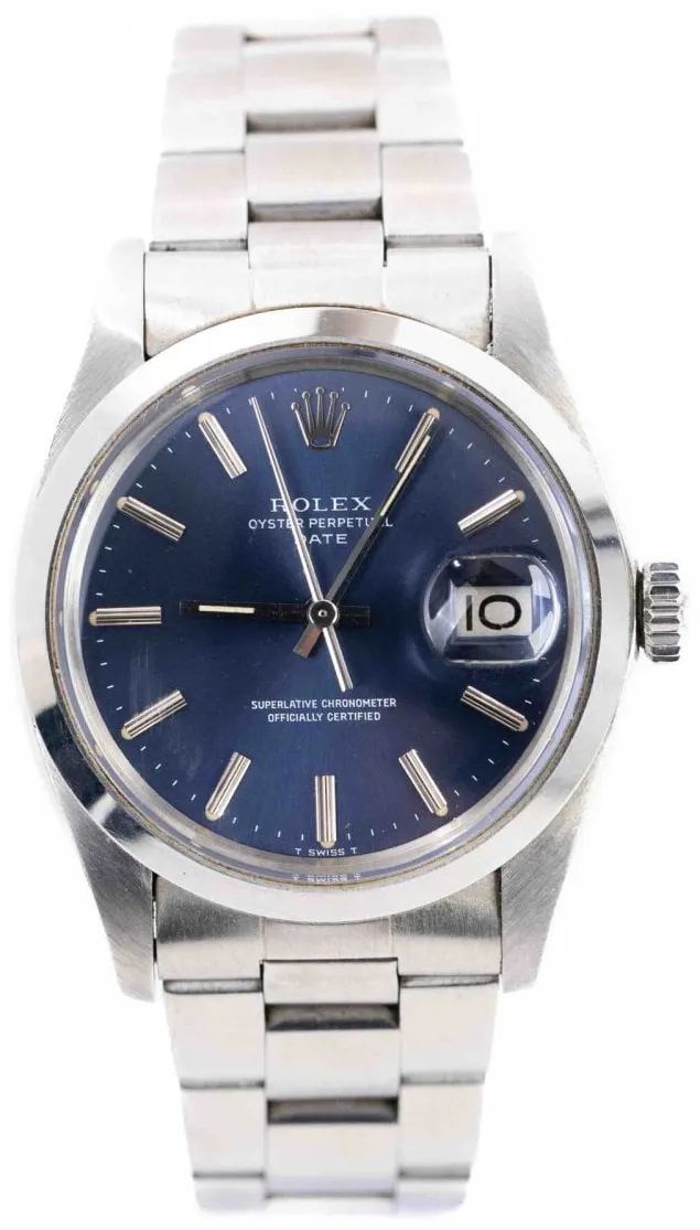 Rolex Oyster Perpetual Date 1500 34mm Stainless steel Blue