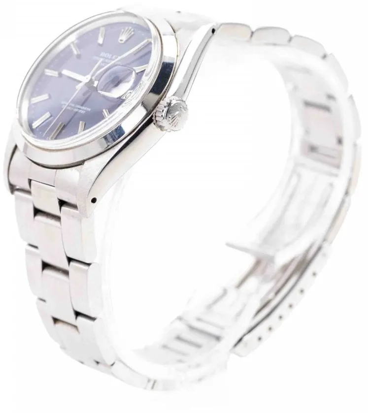 Rolex Oyster Perpetual Date 1500 34mm Stainless steel Blue 3