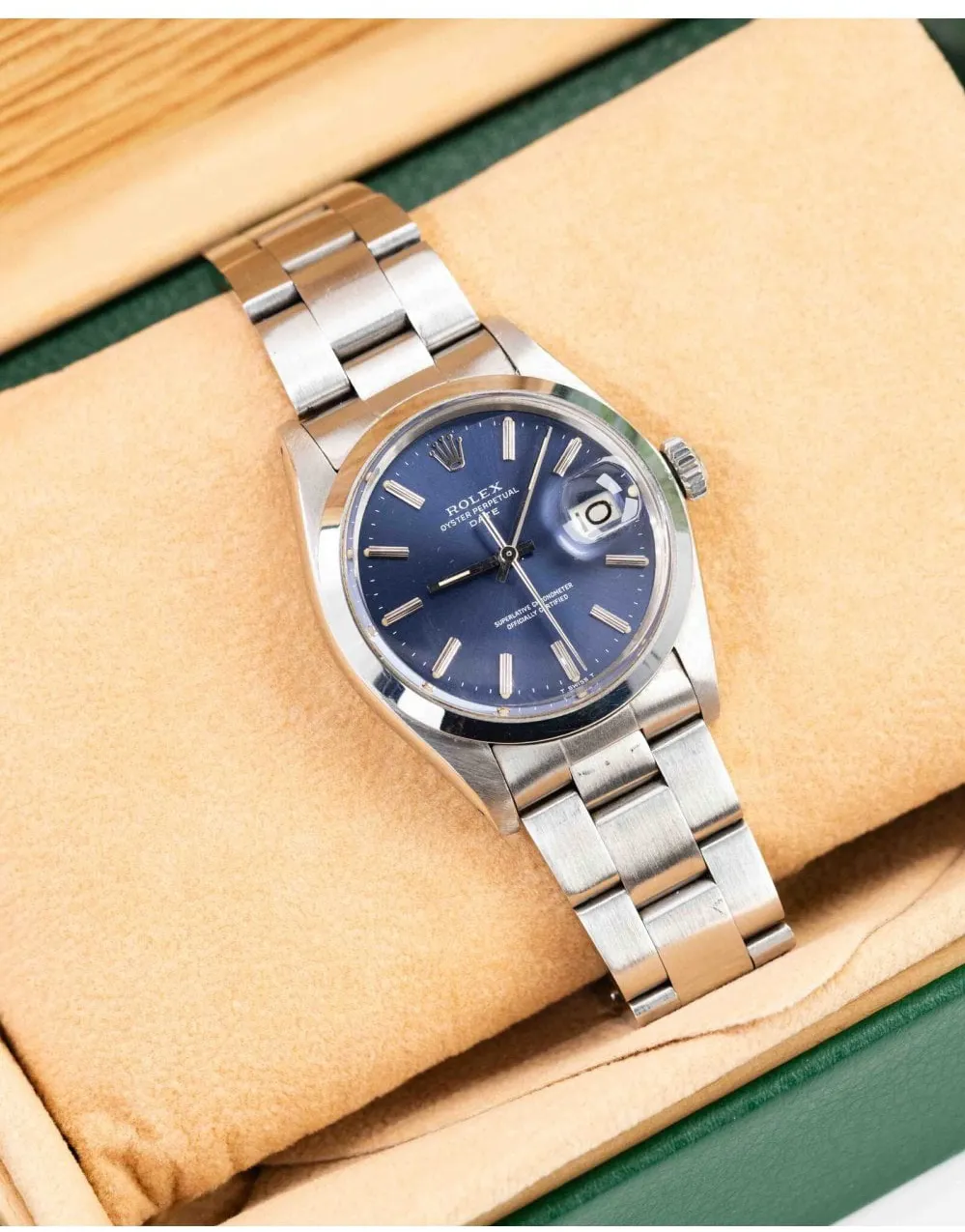 Rolex Oyster Perpetual Date 1500 34mm Stainless steel Blue 13