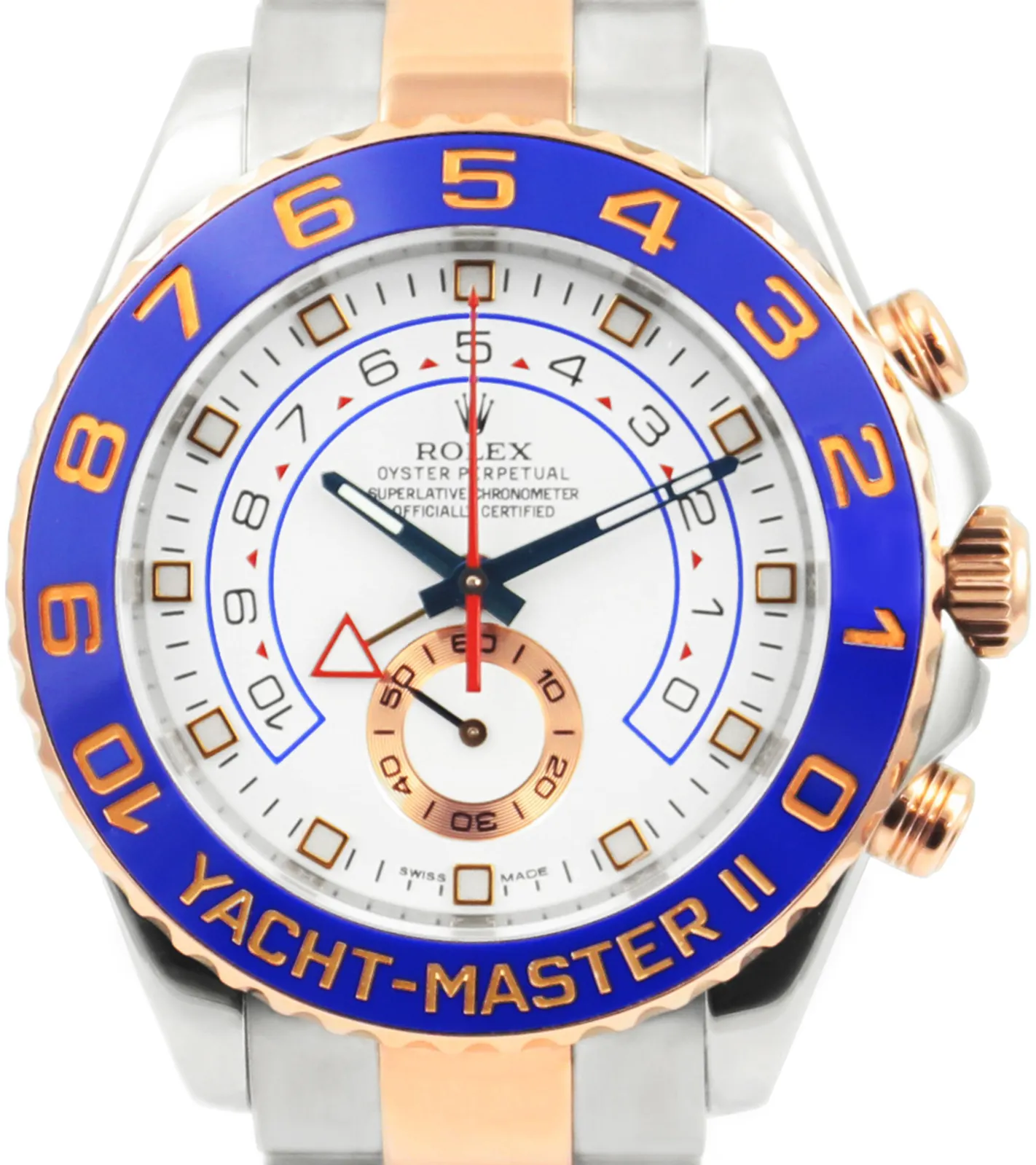 Rolex Yacht-Master II 116681 44mm Rose gold and Stainless steel White