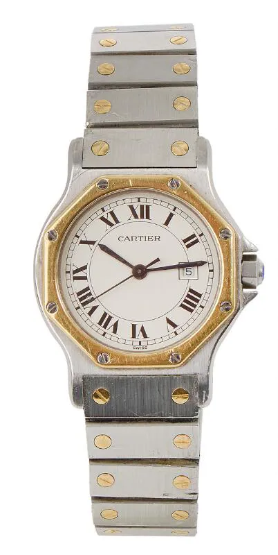 Cartier Santos Octagon 2966 30mm 18k gold and steel