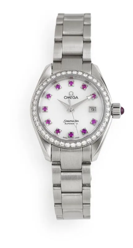 Omega Seamaster Aqua Terra 2565.78.00 29mm Stainless steel and Diamond Mother-of-pearl with ruby-set