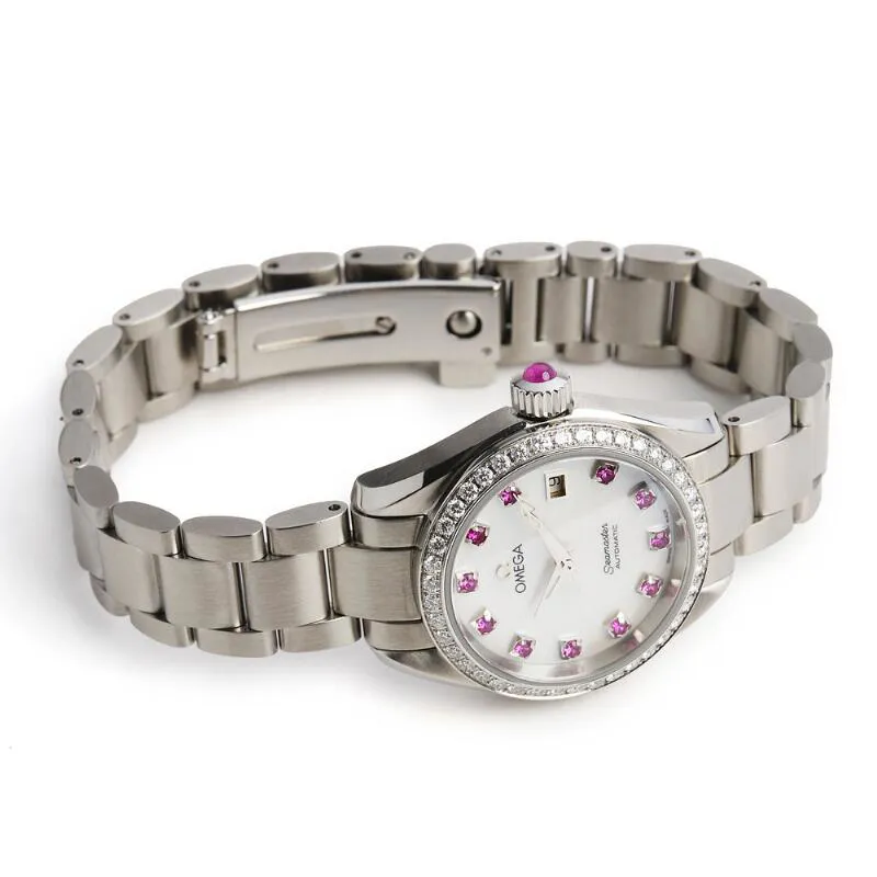 Omega Seamaster Aqua Terra 2565.78.00 29mm Stainless steel and Diamond Mother-of-pearl with ruby-set 1