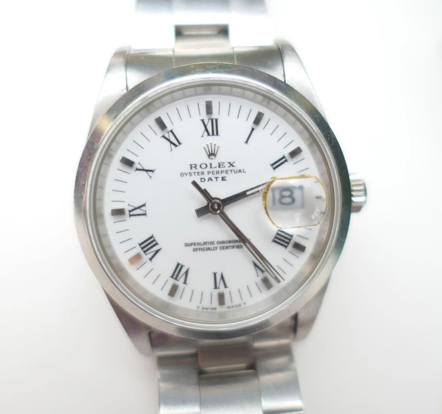 Rolex Oyster Date 36mm Stainless steel White