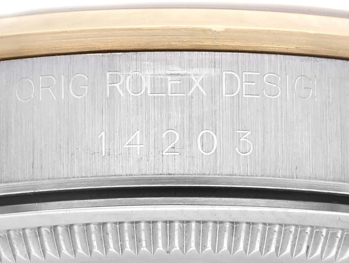 Rolex Oyster Perpetual 34 14203 34mm Yellow gold and stainless steel Black 6