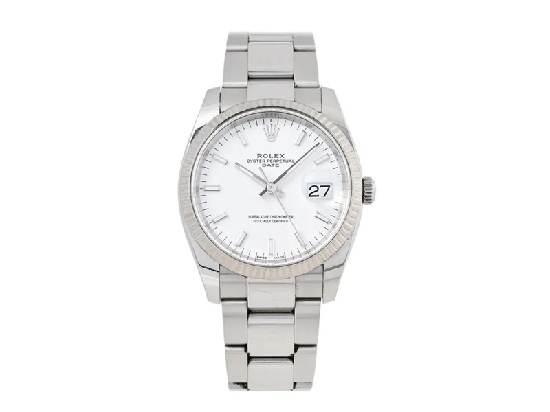 Rolex Oyster Perpetual Date 115234 34mm White gold and Stainless steel