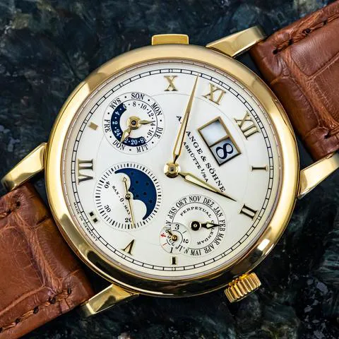 A. Lange & Söhne Langematik Perpetual 310.021 38.5mm Yellow gold Champagne