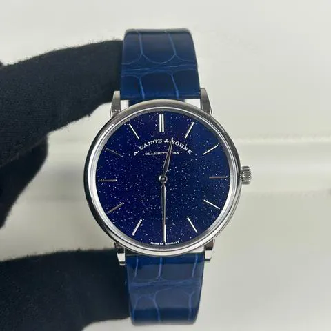 A. Lange & Söhne Saxonia 205.086 39mm White gold Blue