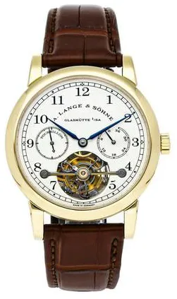 A. Lange & Söhne Tourbillon 701.001 38mm Yellow gold Silver