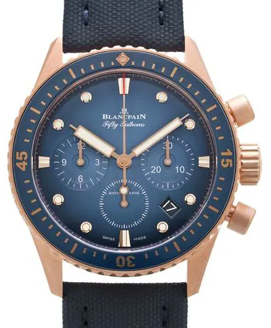 Blancpain Bathyscaphe Chronographe Flyback 5200 3640 O52B 43mm Rose gold Blue