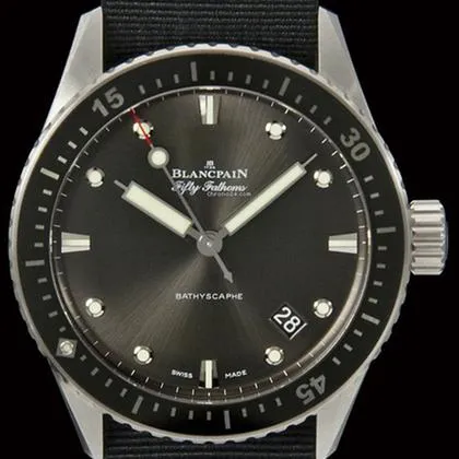 Blancpain Fifty Fathoms 5000-1110-NABA 43mm Stainless steel Gray meteor