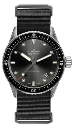 Blancpain Fifty Fathoms 5000-1110-NABA 43mm Stainless steel Gray meteor