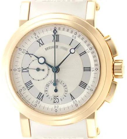 Breguet Marine 5827BA/12/5ZU 42mm Yellow gold Silver