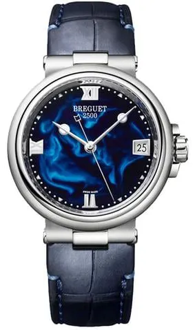 Breguet Marine 9517ST/E2/984 34mm Stainless steel Blue