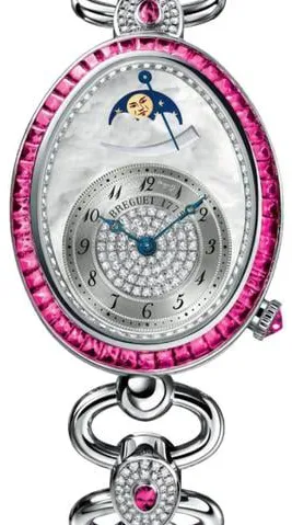 Breguet Reine de Naples 8909BB/5D/J21 30.5mm White gold and 18k white gold and Diamond