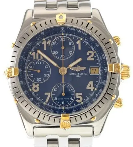 Breitling Chronomat B13047 38mm Yellow gold and stainless steel Blue