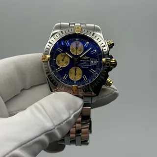 Breitling Chronomat B13356 Yellow gold and Stainless steel Blue