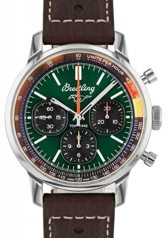 Breitling Top Time AB01762A1L1X1 41mm Stainless steel Green