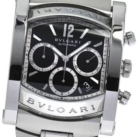 Bulgari Assioma aa 48 s ch 38mm Stainless steel Black