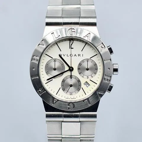 Bulgari Diagono CH 35 S 35mm Stainless steel Champagne