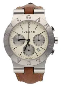 Bulgari Diagono CH 35 S 35mm Stainless steel White